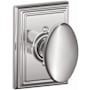 Schlage Siena Non-Turning One-Sided Dummy Door Knob with Decorative Addison Trim Bright Chrome