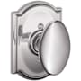 Schlage Siena Non-Turning One-Sided Dummy Door Knob with Decorative Camelot Trim Bright Chrome