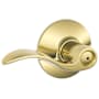 Schlage Accent Privacy Door Lever Set Polished Brass