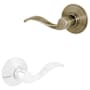 Schlage Accent Left Handed Privacy Door Lever Set - Split Finish Only Antique Brass x Polished Chrome