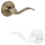Schlage Accent Right Handed Privacy Door Lever Set - Split Finish Only Antique Brass x Polished Chrome