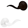 Schlage Accent Left Handed Privacy Door Lever Set - Split Finish Only Oil Rubbed Bronze x Polished Chrome