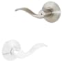 Schlage Accent Left Handed Privacy Door Lever Set - Split Finish Only Satin Nickel x Polished Chrome