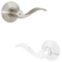Schlage Accent Right Handed Privacy Door Lever Set - Split Finish Only Satin Nickel x Polished Chrome