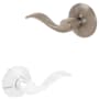 Schlage Accent Left Handed Privacy Door Lever Set - Split Finish Only Antique Pewter x Polished Chrome