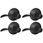 Schlage Accent Privacy Door Lever Set with Plymouth Rose - Pack of 4 Matte Black