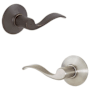 Schlage Accent Right Handed Privacy Door Lever Set - Split Finish Only Aged Bronze x Satin Nickel