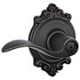 Schlage Accent Privacy Door Lever Set with Decorative Brookshire Trim Aged Bronze
