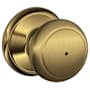 Schlage Andover Privacy Door Knob Set Antique Brass