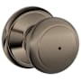 Schlage Andover Privacy Door Knob Set Antique Pewter