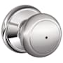 Schlage Andover Privacy Door Knob Set Bright Chrome