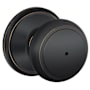 Schlage Andover Privacy Door Knob Set Aged Bronze