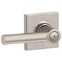 Schlage Broadway Privacy Door Lever Set with Collins Trim Satin Nickel