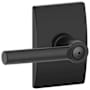 Schlage Broadway Privacy Door Lever Set with Decorative Century Trim Matte Black
