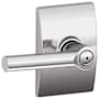 Schlage Broadway Privacy Door Lever Set with Decorative Century Trim Bright Chrome