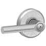 Schlage Broadway Privacy Door Lever Set with Decorative Greyson Trim Satin Chrome