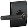 Schlage Broadway Privacy Door Lever Set with Decorative Century Trim Aged Bronze