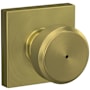 Schlage Bowery Privacy Door Knob Set with Collins Trim Satin Brass