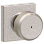 Schlage Bowery Privacy Door Knob Set with Collins Trim Satin Nickel