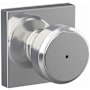 Schlage Bowery Privacy Door Knob Set with Collins Trim Bright Chrome