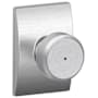Schlage Bowery Privacy Knob Set with Decorative Century Trim Satin Chrome