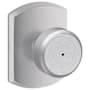 Schlage Bowery Privacy Door Knob Set with Decorative Greenwich Trim Satin Chrome