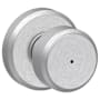Schlage Bowery Privacy Door Knob Set with Decorative Greyson Trim Satin Chrome