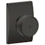 Schlage Bowery Privacy Knob Set with Decorative Century Trim Aged Bronze