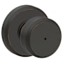 Schlage Bowery Privacy Door Knob Set with Decorative Greyson Trim Aged Bronze