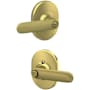 Schlage Davlin Privacy Door Lever Set with Decorative Remsen Trim Satin Brass
