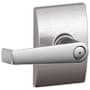 Schlage Elan Privacy Door Lever Set with Decorative Century Trim Satin Chrome