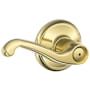 Schlage Flair Privacy Door Lever Set Polished Brass
