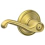 Schlage Flair Privacy Door Lever Set Satin Brass