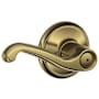 Schlage Flair Privacy Door Lever Set Antique Brass