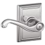 Schlage Flair Privacy Door Lever Set with Decorative Addison Trim Polished Chrome