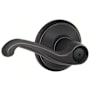 Schlage Flair Privacy Door Lever Set Aged Bronze