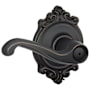 Schlage Flair Privacy Door Lever Set with Decorative Brookshire Trim Aged Bronze