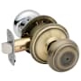 Schlage Georgian Privacy Door Knob Set Antique Brass x Polished Chrome
