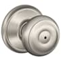 Schlage Georgian Privacy Door Knob Set Satin Nickel