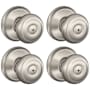 Schlage Georgian Privacy Door Knob Set - Pack of 4 Satin Nickel