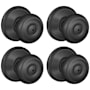 Schlage Georgian Privacy Door Knob Set - Pack of 4 Matte Black
