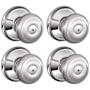 Schlage Georgian Privacy Door Knob Set - Pack of 4 Bright Chrome