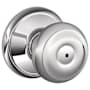 Schlage Georgian Privacy Door Knob Set Bright Chrome