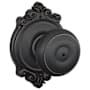 Schlage Georgian Privacy Door Knob Set with Decorative Brookshire Trim Aged Bronze