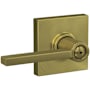 Schlage Latitude Privacy Door Lever Set with Collins Trim Satin Brass