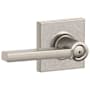 Schlage Latitude Privacy Door Lever Set with Collins Trim Satin Nickel