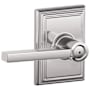 Schlage Latitude Privacy Door Lever Set with Decorative Addison Trim Polished Chrome