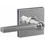 Schlage Latitude Privacy Door Lever Set with Collins Trim Bright Chrome