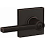 Schlage Latitude Privacy Door Lever Set with Collins Trim Aged Bronze