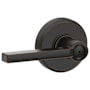 Schlage Latitude Privacy Door Lever Set with Decorative Greyson Trim Aged Bronze